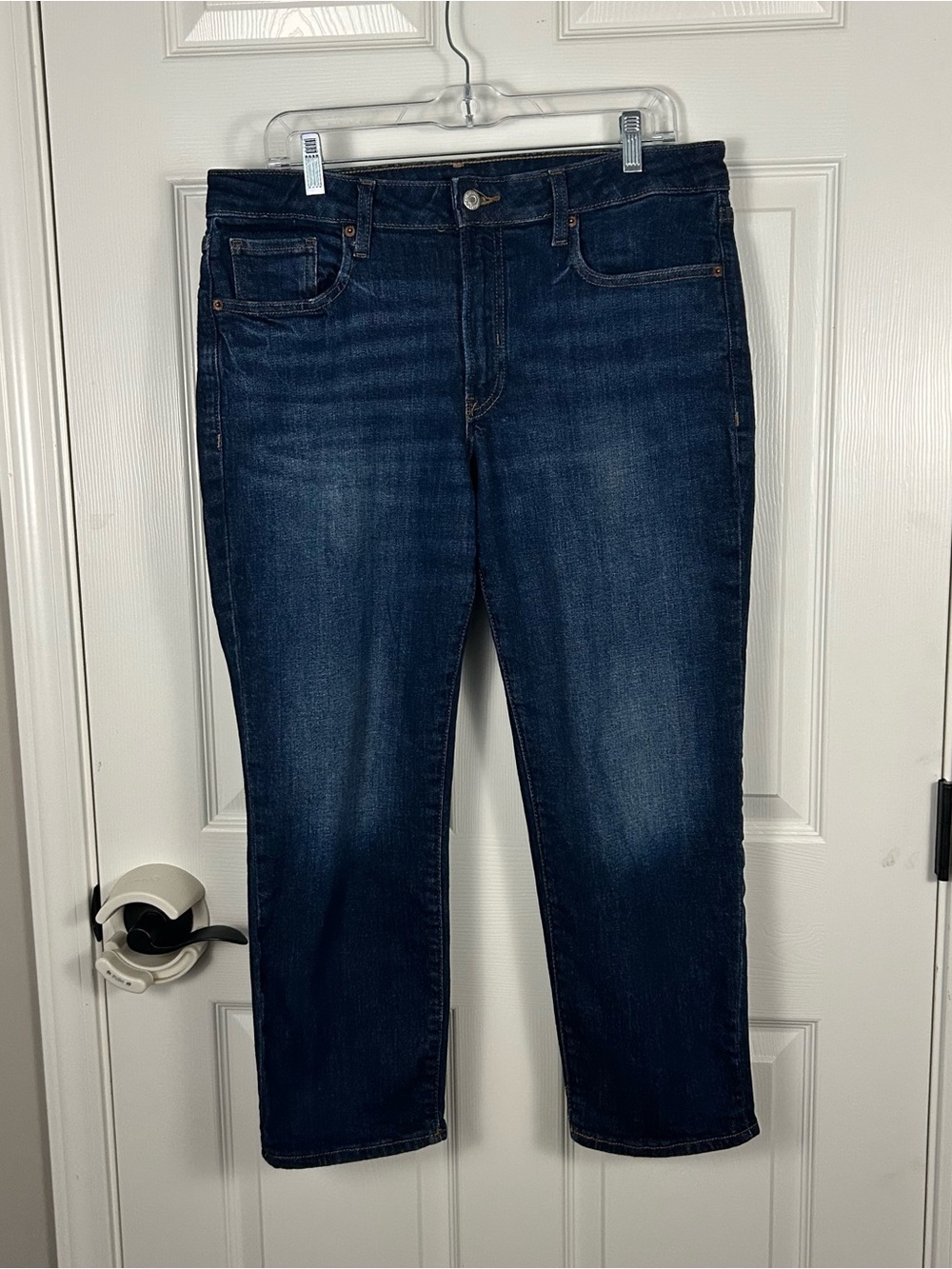 Old Navy O.G. Straight Mid-Rise Jeans Size 12 Petite Dark Wash